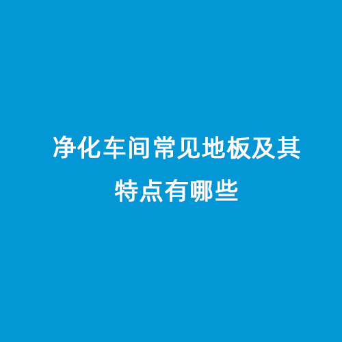 凈化車間常見地板及其特點有哪些